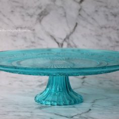 Large Blue Glass Pedestal 32cm diameter | $18