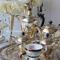 Vintage Silver Tea & Coffee Set with Tray | 8 sets available