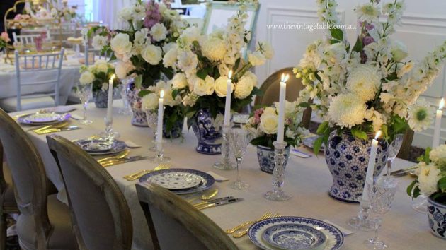 Hamptons Chinoiserie Wedding - The Vintage Table Perth