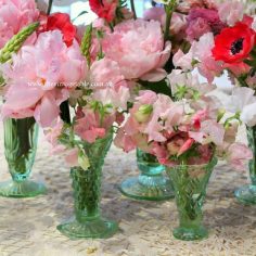 Vintage Green Glass Vases | Florals by Chandelabra