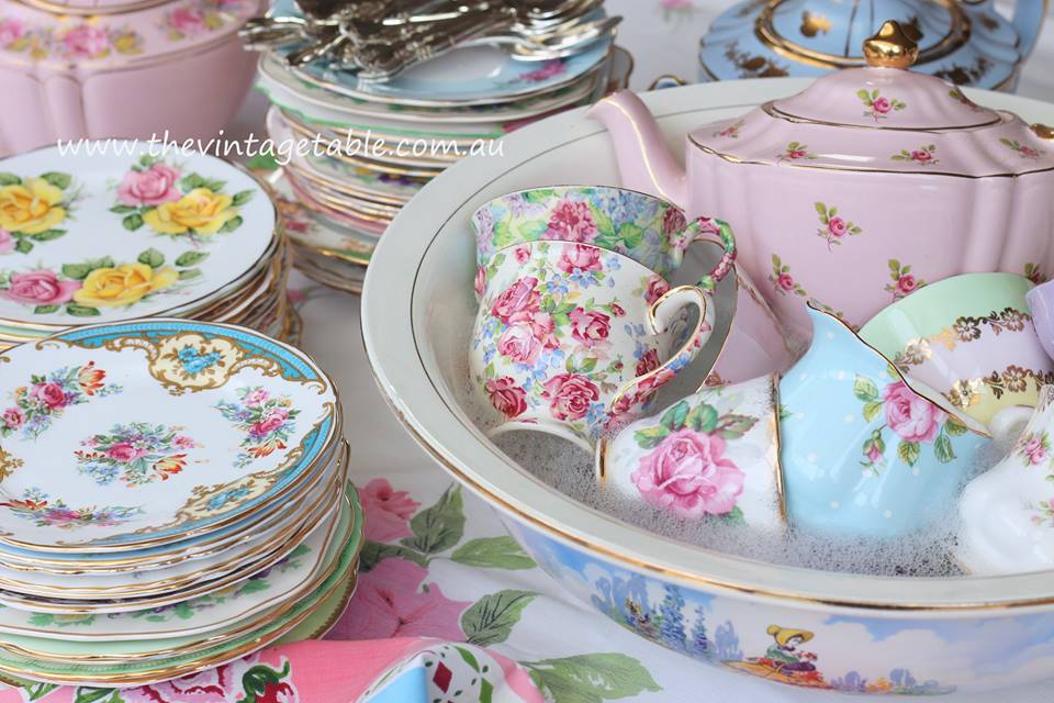 Cleaning Vintage Tea Sets | The Vintage Table Perth
