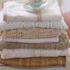Vintage White & Cream Crochet Tablecloths
