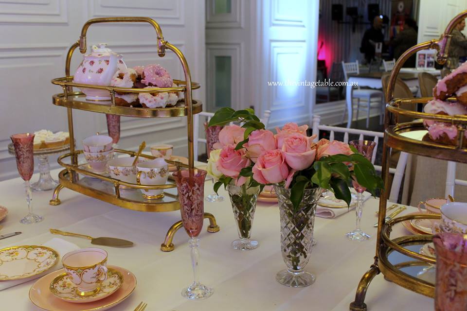 Pink & Gold High Tea Hire | The Vintage Table Perth