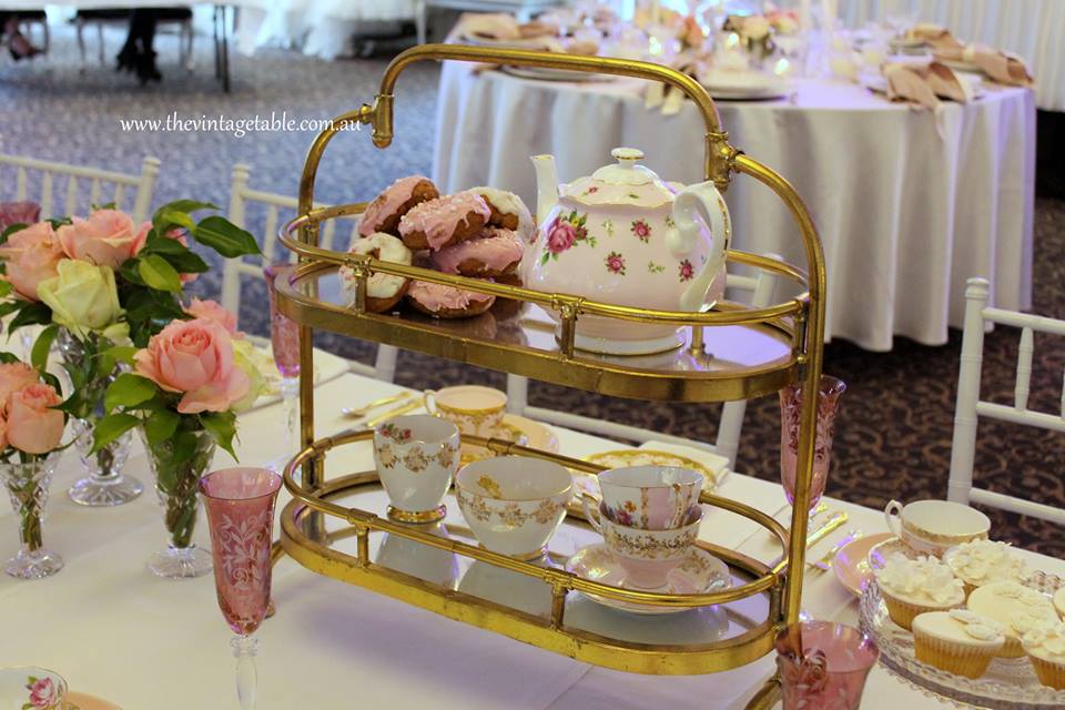 cake stand high tea hire - the vintage table perth